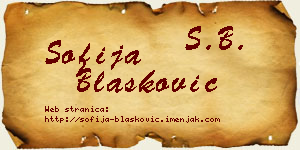 Sofija Blašković vizit kartica